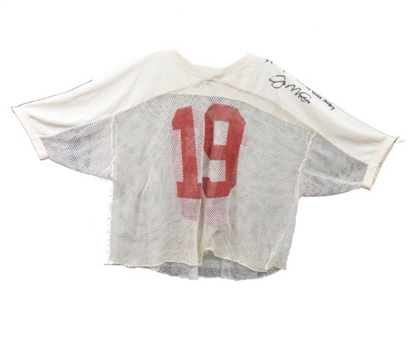 1993-1994 Practice Worn and Signed Chiefs Jersey with Signed LOA from Joe Montana
